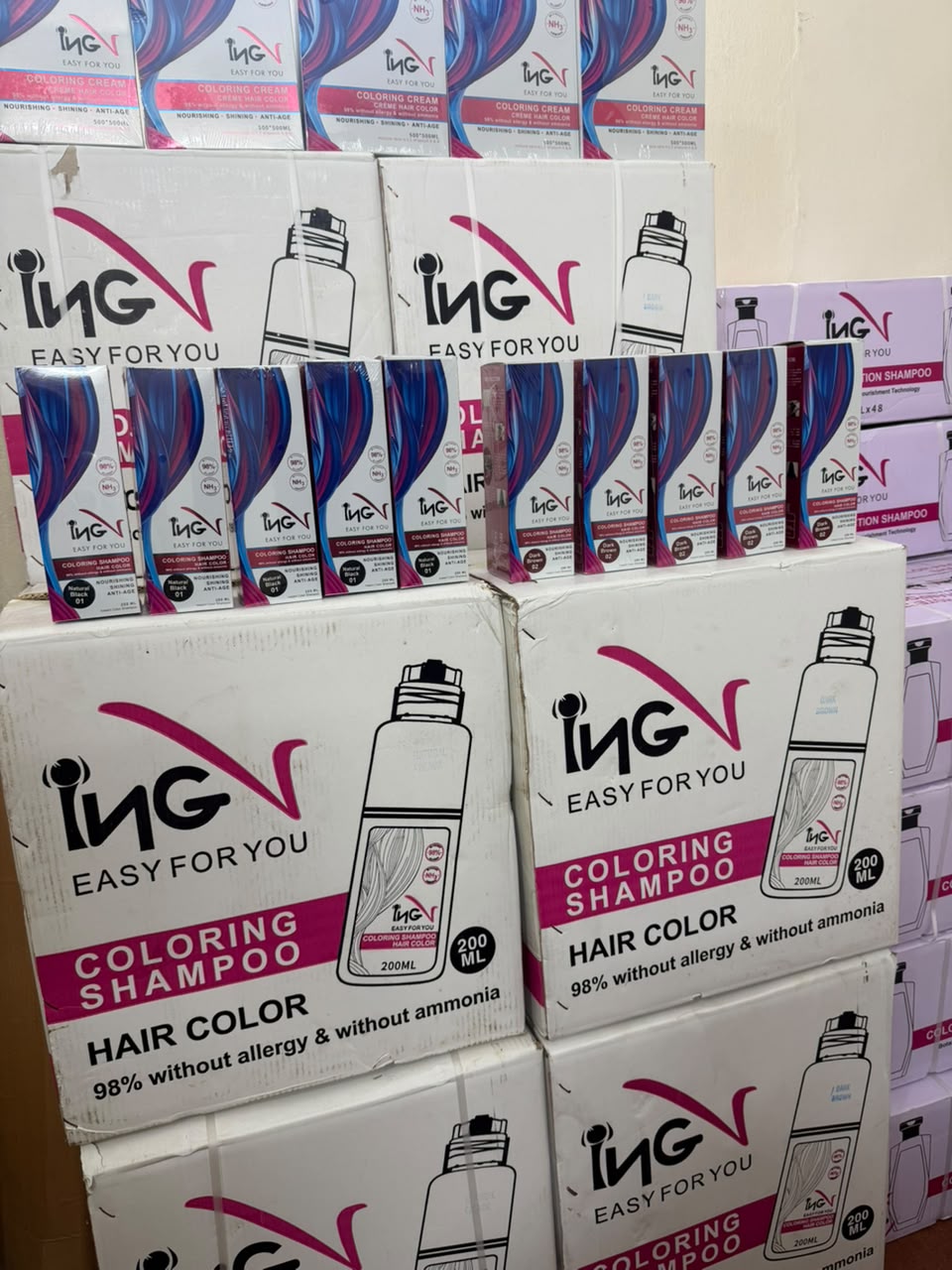 ING Hair Color Shampoo 200ml – 5-Minute Hair Coloring Shampoo