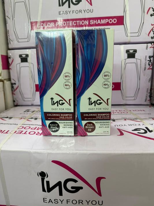 ING Hair Color Shampoo 200ml – 5-Minute Hair Coloring Shampoo
