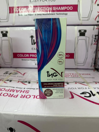 ING Hair Color Shampoo 200ml – 5-Minute Hair Coloring Shampoo